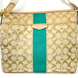 SIGNATURE STRIPE 12CM FILE BAG (COACH F28502)